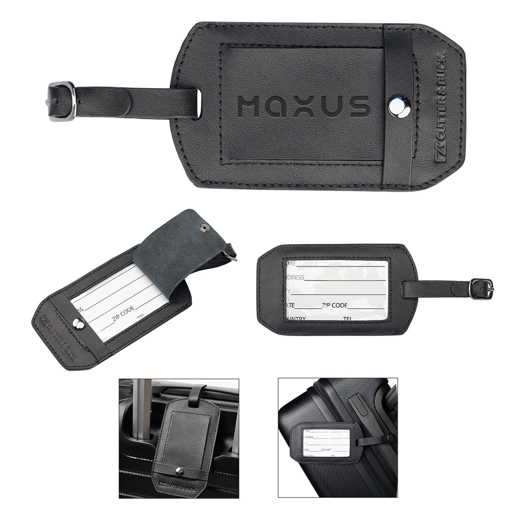 Cutter & Buck Luggage Tag in Leather - Cutter & Buck® Leather Luggage Tag