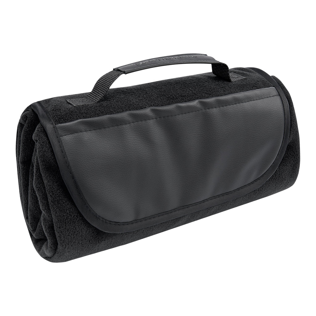 Cutter & Buck Roll-Up Picnic and Camping Blanket - Black - Angle