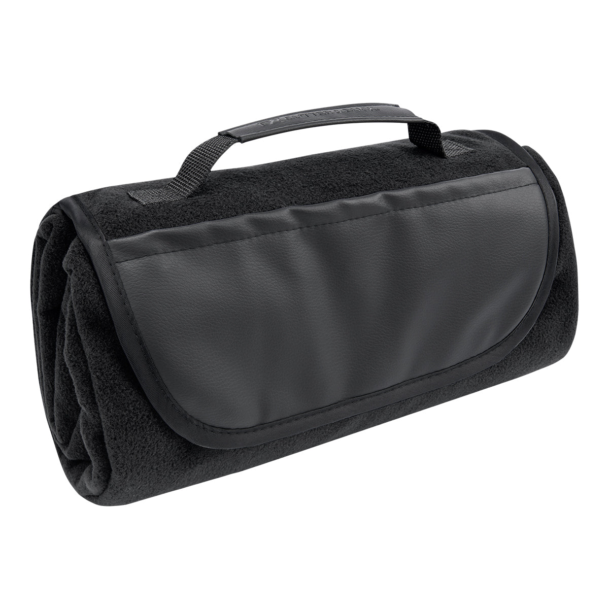 Cutter & Buck Roll-Up Picnic and Camping Blanket - Black - Angle