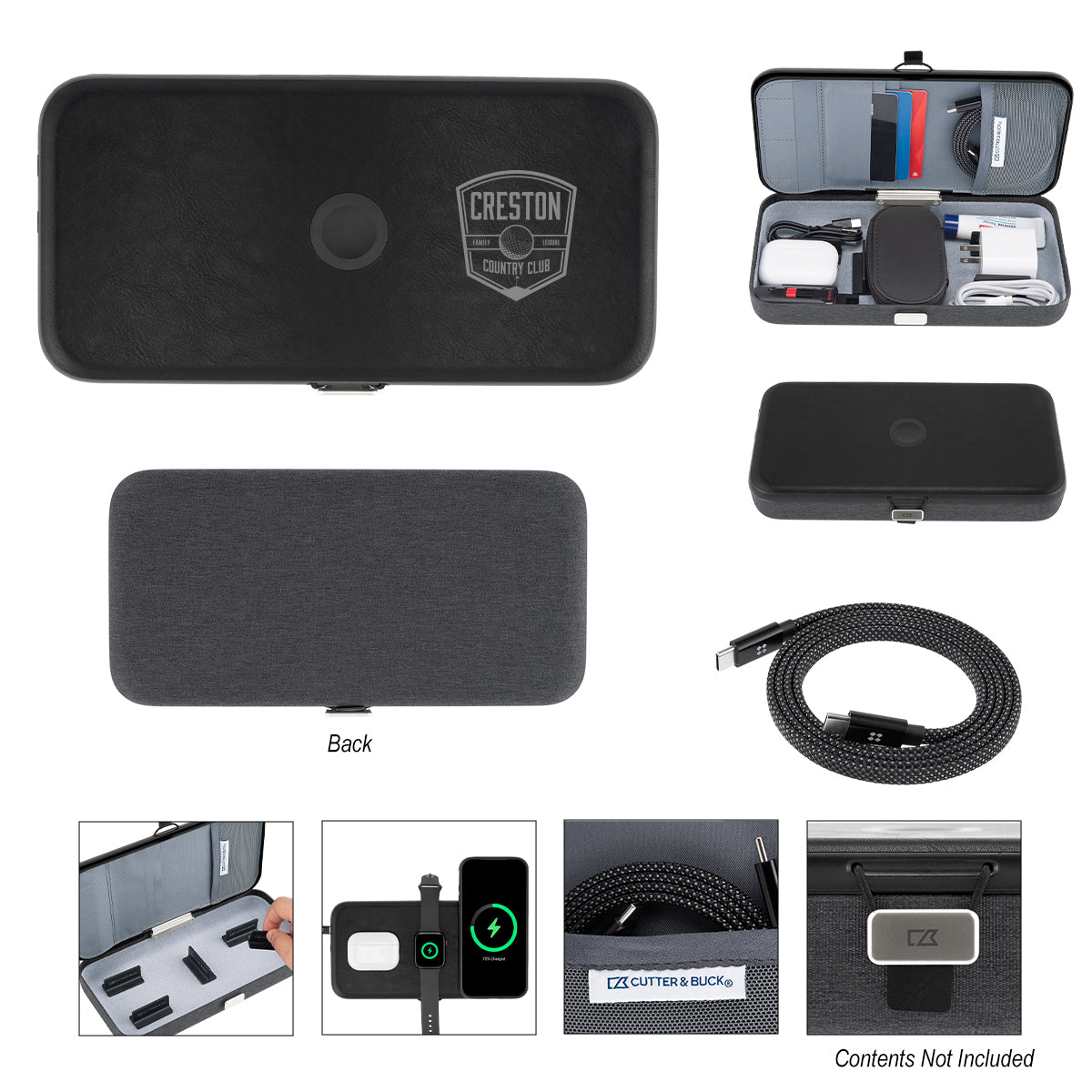 Cutter & Buck Three-Way Charging Tech Case - Silk Screen