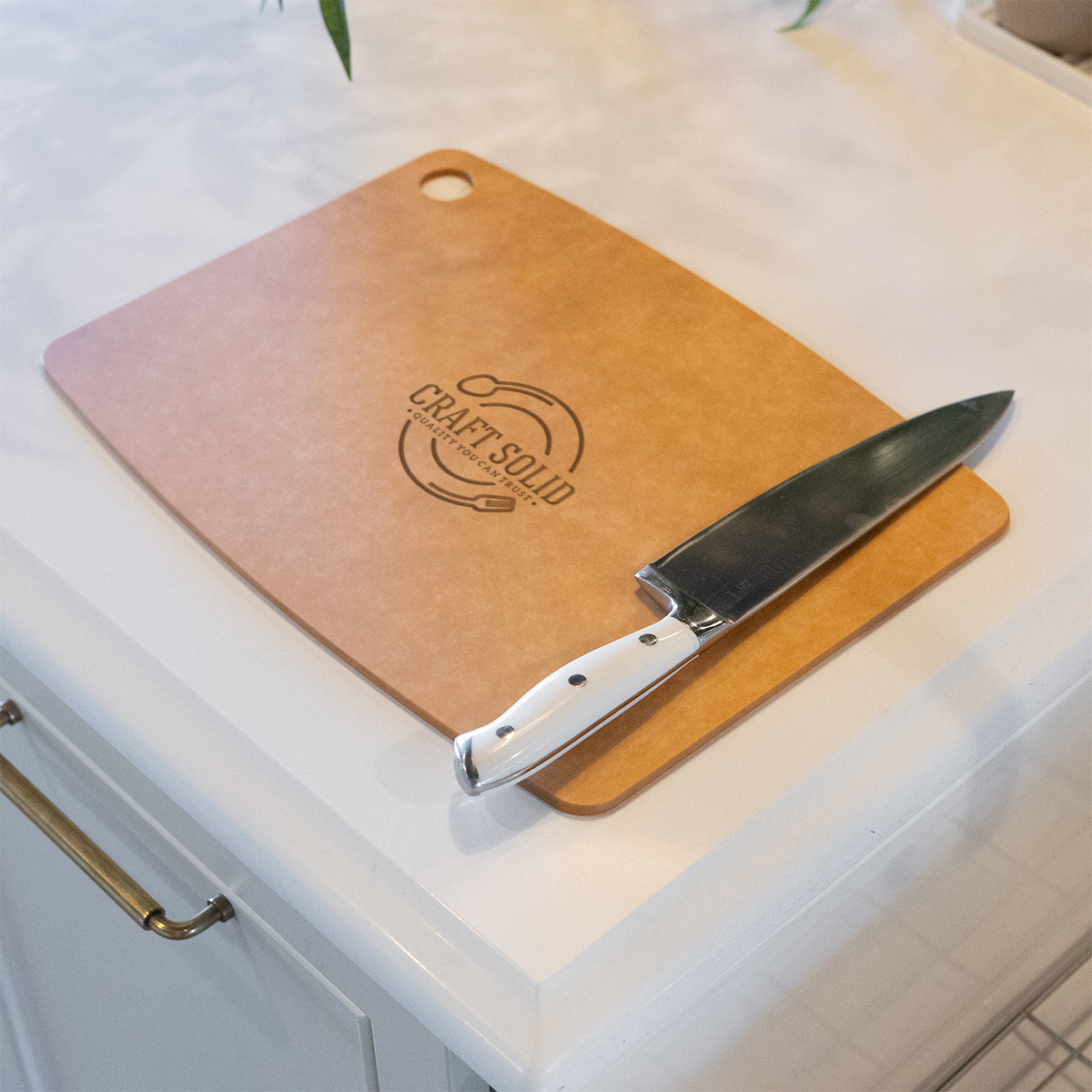 Cutting Board in Wood Fiber - Natural - Lifestyle_Laser