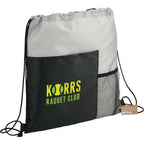 Cycle Recycled Drawstring Bag with Bottle Pocket Full Color - Graphite - Right Angle