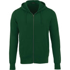Cypress Fleece Full Zip Hoodie for Men Embroidery - Forest Green - Front Flat