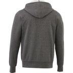 Cypress Fleece Full Zip Hoodie for Men Embroidery - Heather Dark Charcoal - Back Flat