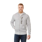 Cypress Fleece Full Zip Hoodie for Men Embroidery - Heather Grey - Front On Model