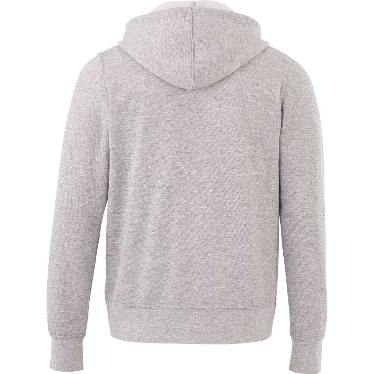 Cypress Fleece Full Zip Hoodie for Men Embroidery - Heather Grey Secondary - Back
