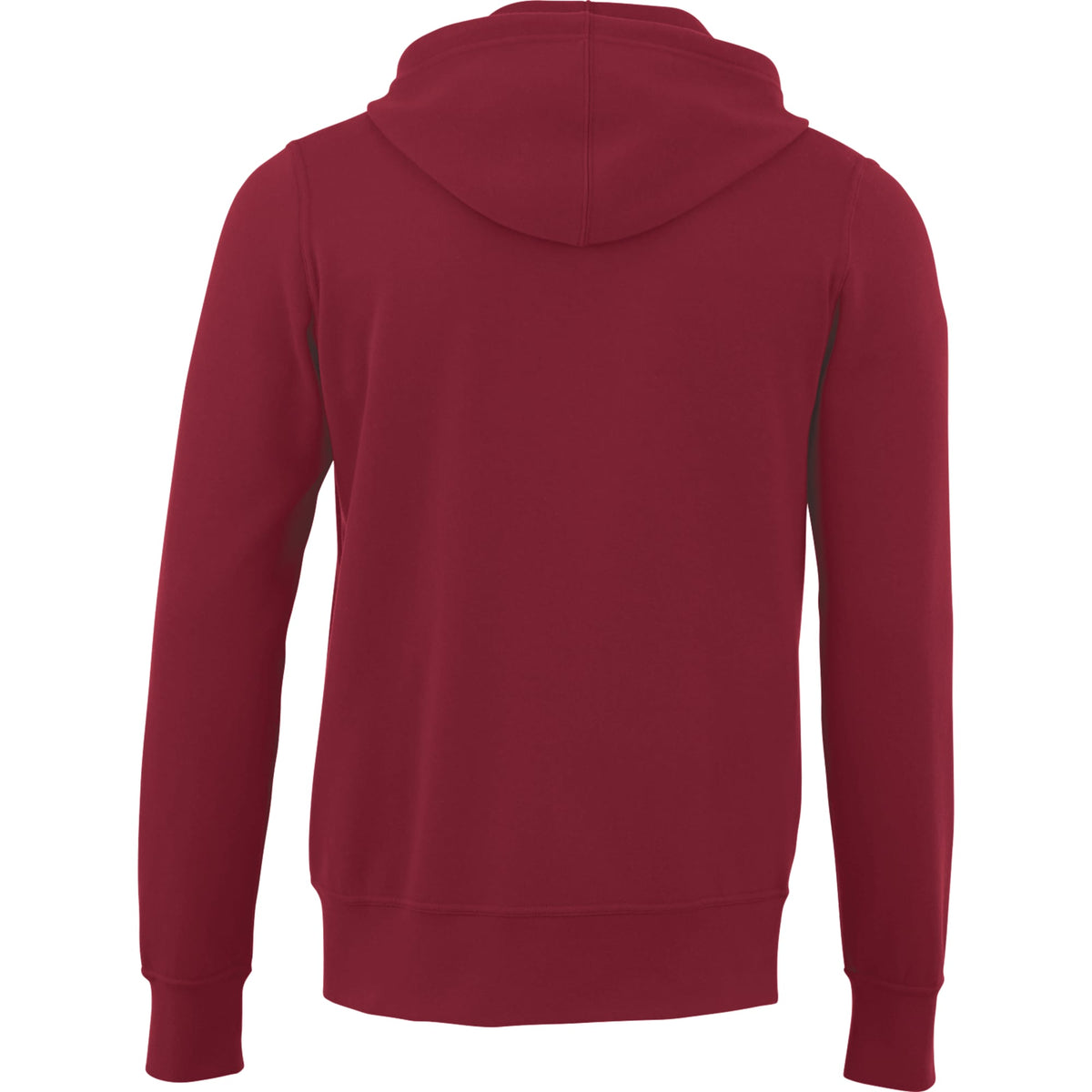 Cypress Fleece Full Zip Hoodie for Men Embroidery - Maroon MA - Back Flat