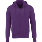 Cypress Fleece Full Zip Hoodie for Men Embroidery - Purple - Front Flat