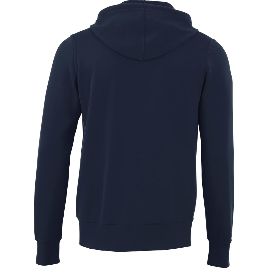 Cypress Fleece Full Zip Hoodie for Men Embroidery - Vintage Navy - Back Flat