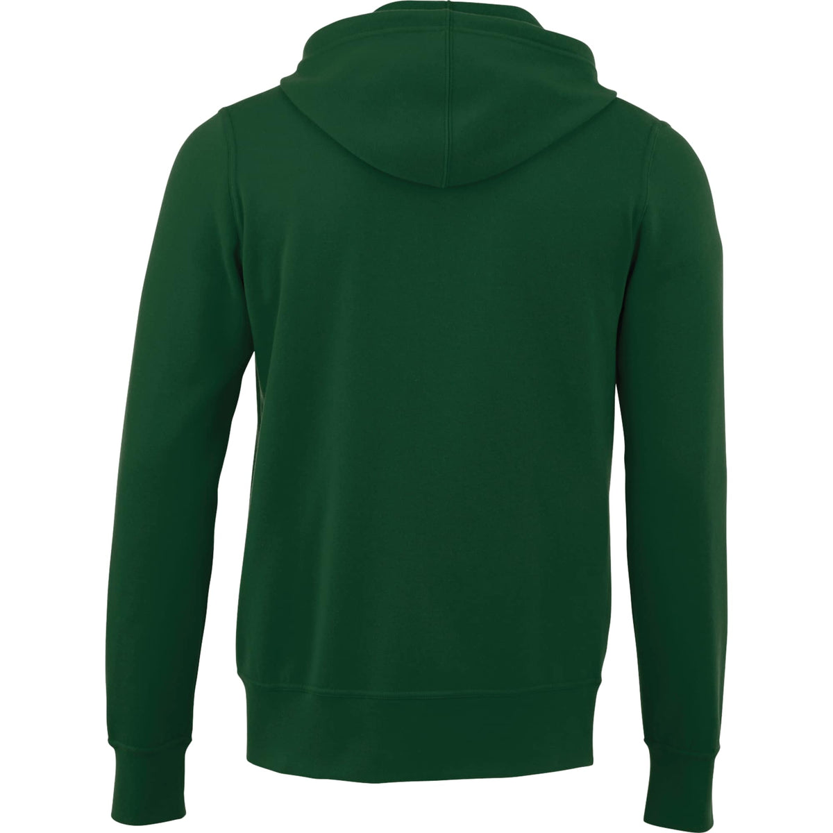 Cypress Fleece Full Zip Hoodie for Men Transfer - Forest Green - Back Flat