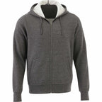 Cypress Fleece Full Zip Hoodie for Men Transfer - Heather Dark Charcoal - Front Flat