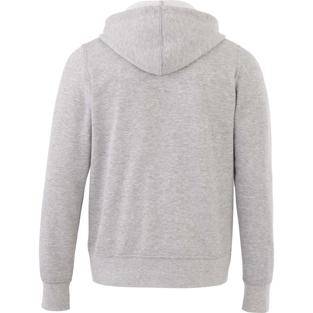 Cypress Fleece Full Zip Hoodie for Men Transfer - Heather Grey - Back Flat