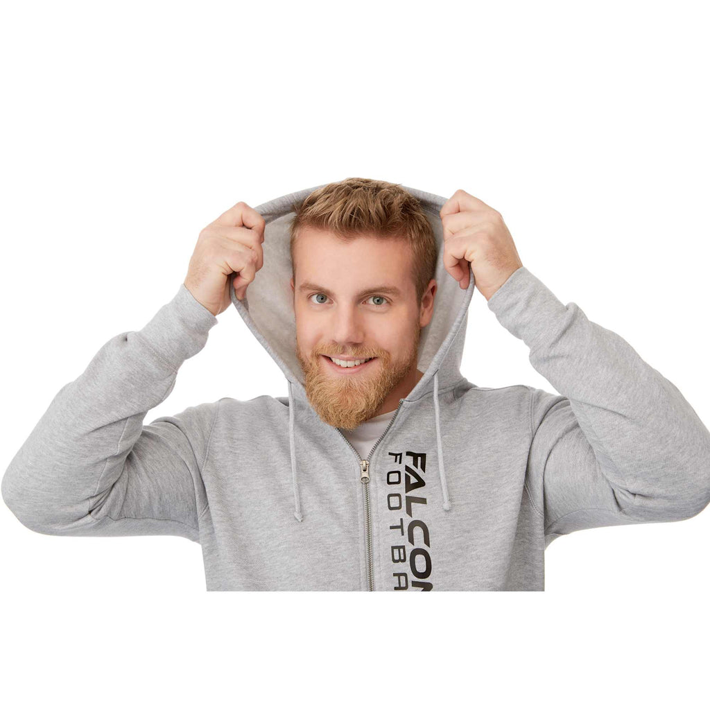 Cypress Fleece Full Zip Hoodie for Men Transfer - Heather Grey - On Model 2