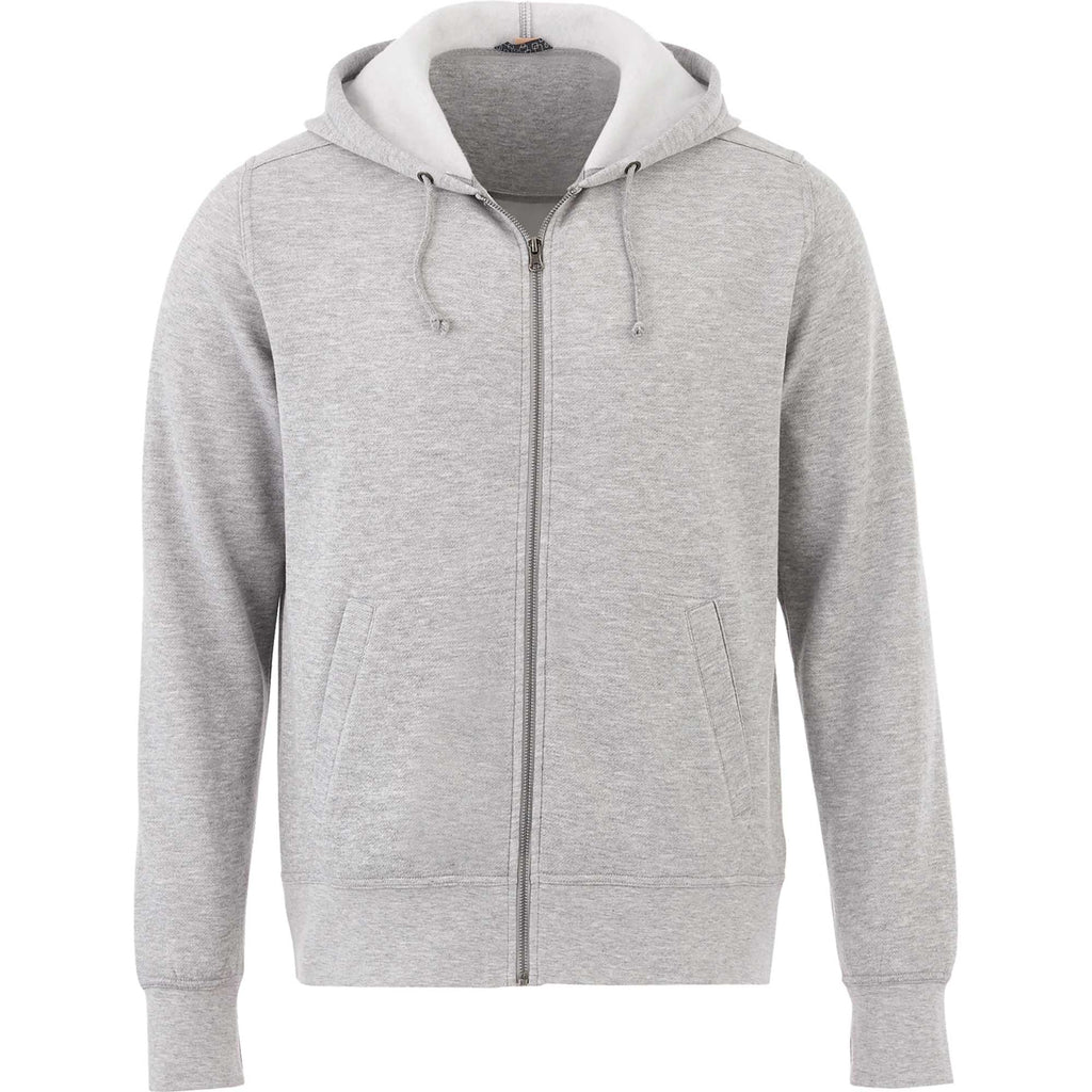Cypress Fleece Full Zip Hoodie for Men Transfer - Heather Grey Secondary - Front