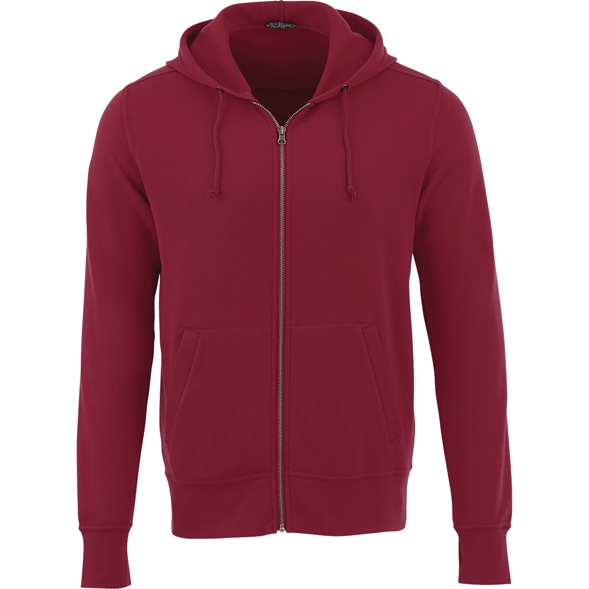 Cypress Fleece Full Zip Hoodie for Men Transfer - Maroon MA - Front Flat
