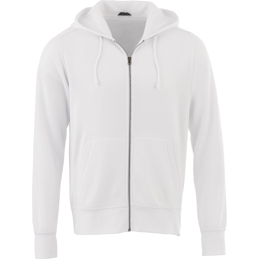 Cypress Fleece Full Zip Hoodie for Men Transfer - White - Front Flat