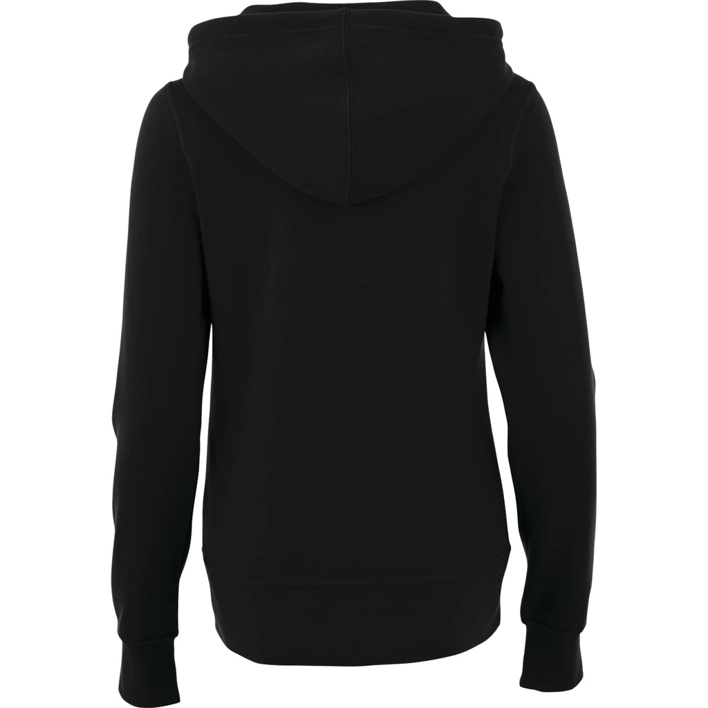 Cypress Fleece Full Zip Hoodie for Women Transfer - Black - Back Flat