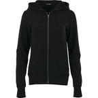 Cypress Fleece Full Zip Hoodie for Women Transfer - Black - Front Flat