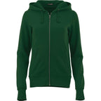Cypress Fleece Full Zip Hoodie for Women Transfer - Forest Green - Front Flat