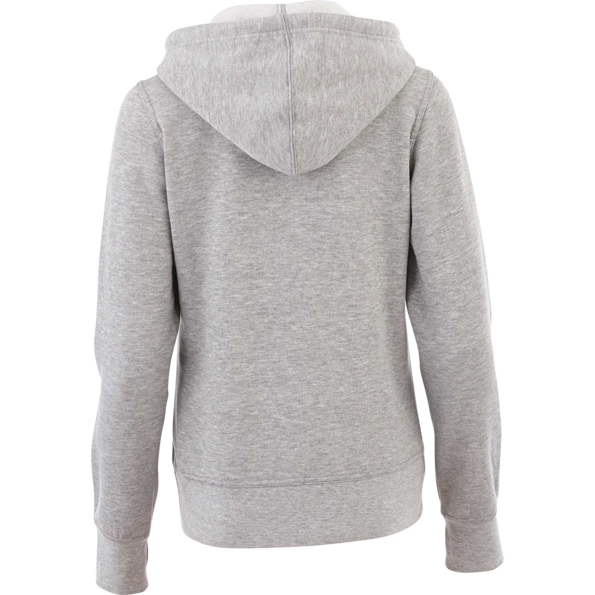 Cypress Fleece Full Zip Hoodie for Women Transfer - Heather Grey - Back Flat