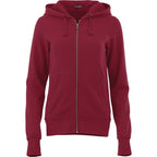 Cypress Fleece Full Zip Hoodie for Women Transfer - Maroon MA - Front Flat