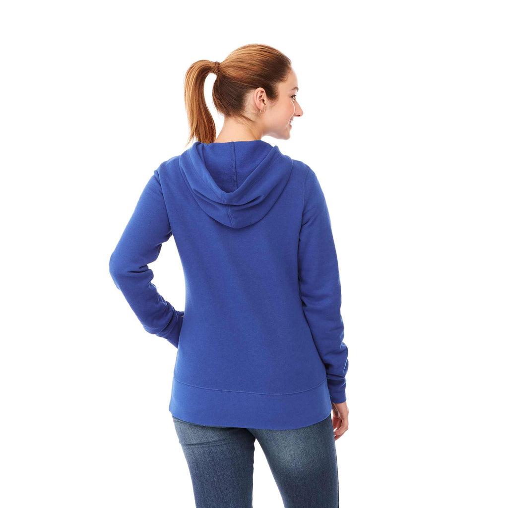 Cypress Fleece Full Zip Hoodie for Women Transfer - New Royal - Back On Model