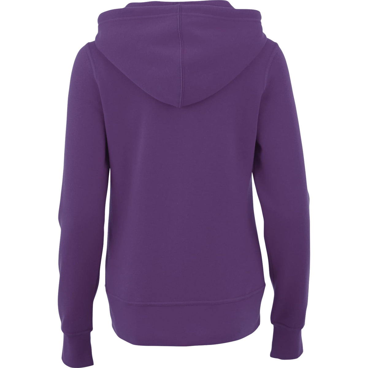 Cypress Fleece Full Zip Hoodie for Women Transfer - Purple - Back Flat