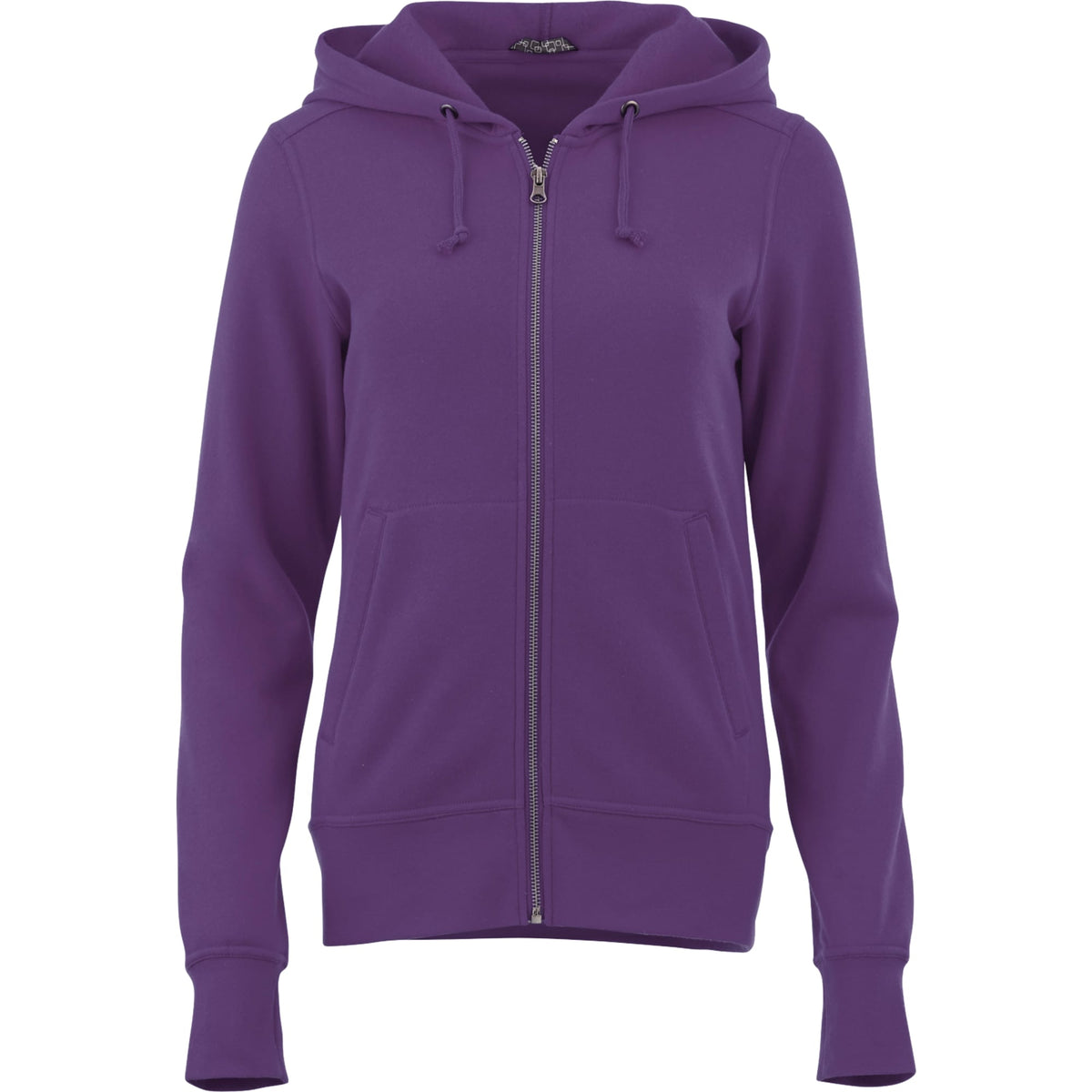 Cypress Fleece Full Zip Hoodie for Women Transfer - Purple - Front Flat