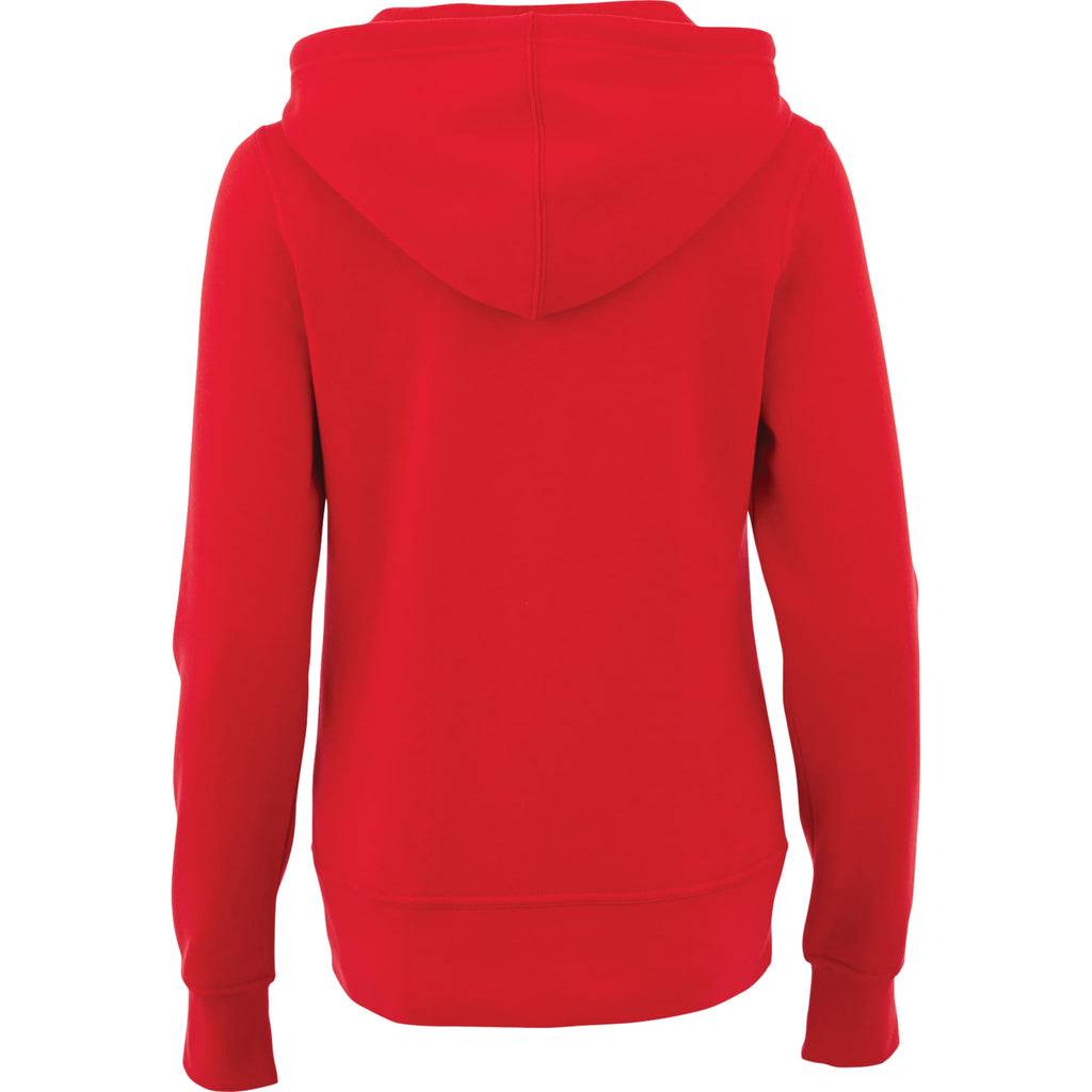 Cypress Fleece Full Zip Hoodie for Women Transfer - Team Red - Back Flat