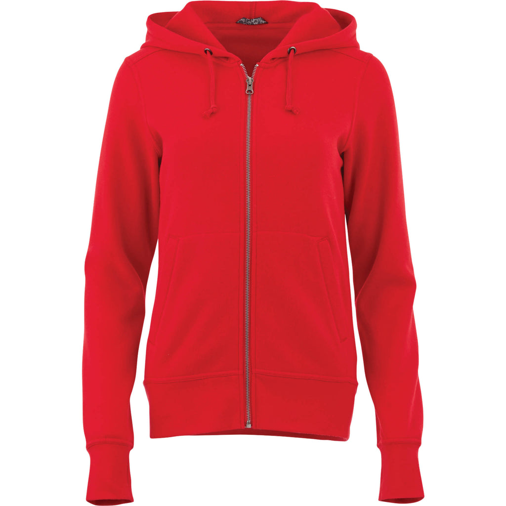 Cypress Fleece Full Zip Hoodie for Women Transfer - Team Red - Front Flat