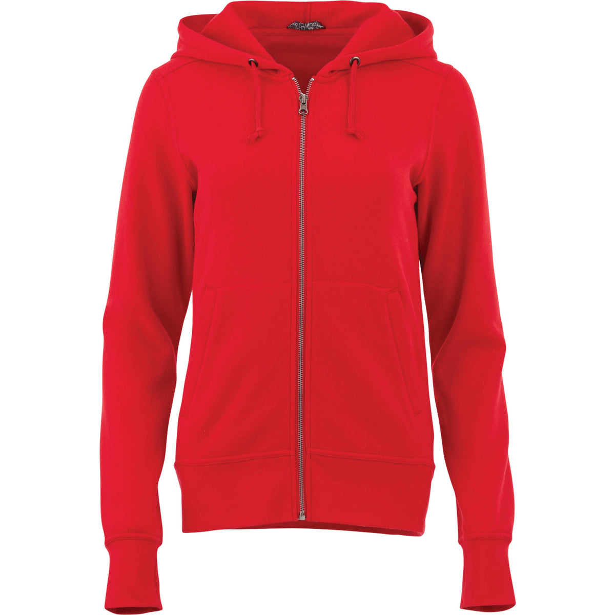 Cypress Fleece Full Zip Hoodie for Women Transfer - Team Red - Front Flat