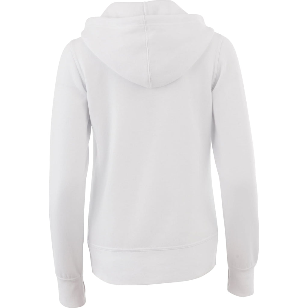 Cypress Fleece Full Zip Hoodie for Women Transfer - White - Back Flat