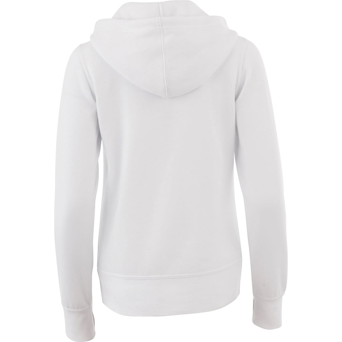 Cypress Fleece Full Zip Hoodie for Women Transfer - White - Back Flat