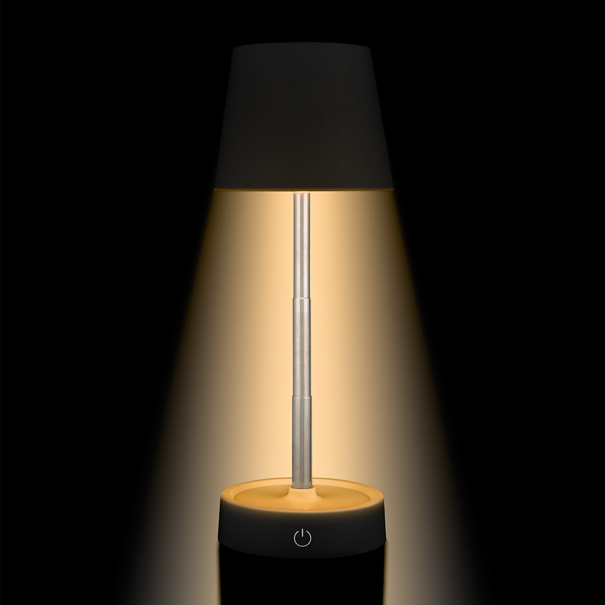 Cyrus Expandable Table Lamp in Recycled ABS Full Color - Black - Light+On