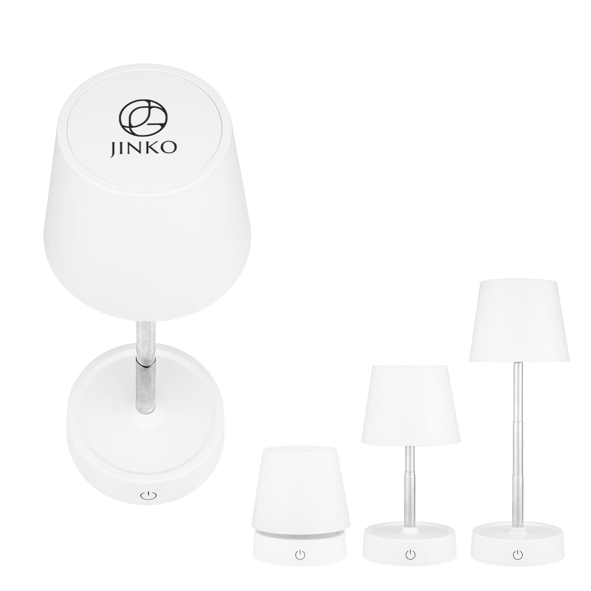 Cyrus Expandable Table Lamp in Recycled ABS - White - Silk Screen