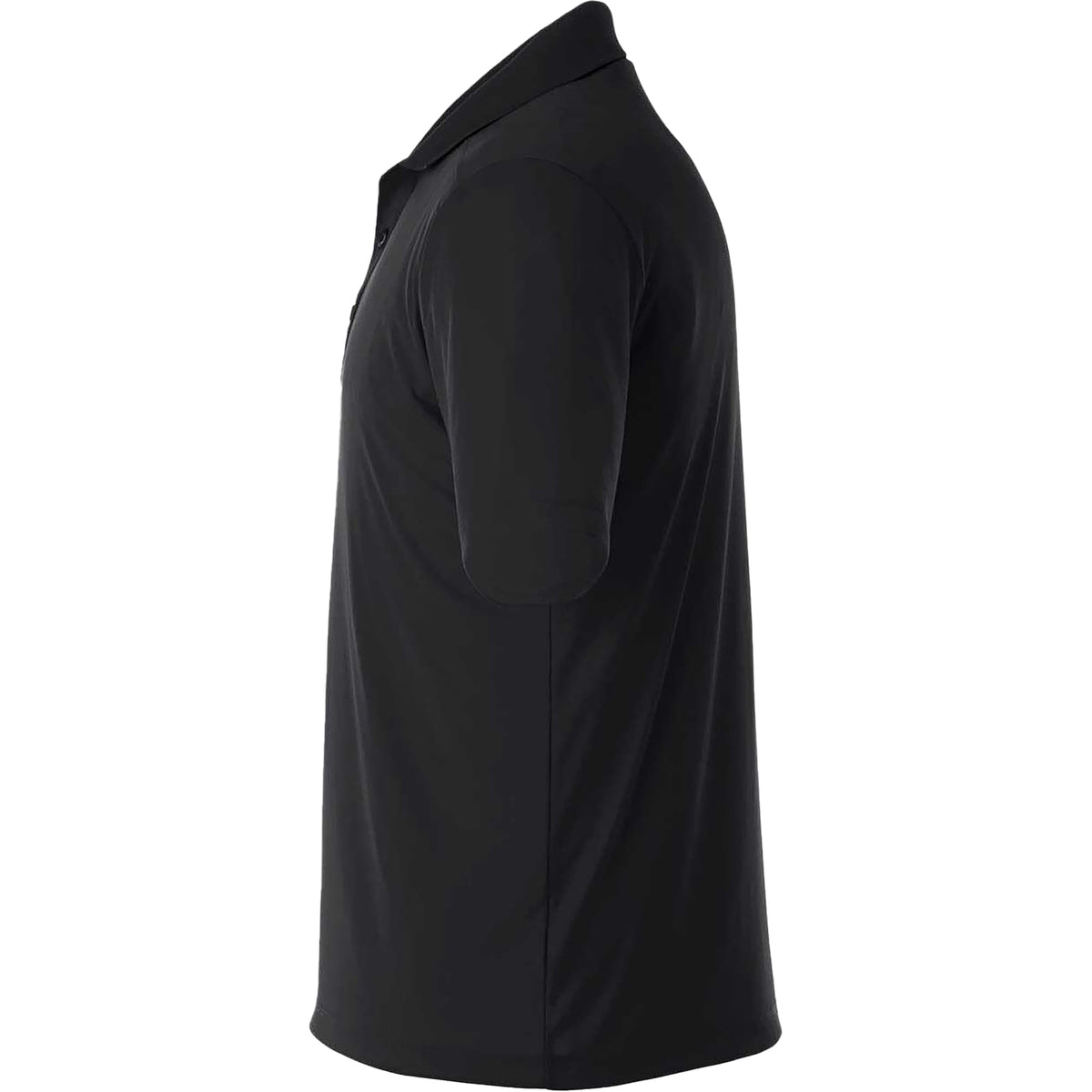 Dade Short Sleeve Performance Polo for Men Debossing - Black - Left Side