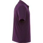Dade Short Sleeve Performance Polo for Men Debossing - Dark Plum - Right Side