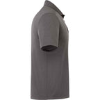 Dade Short Sleeve Performance Polo for Men Debossing - Heather Dark Charcoal - Right Side