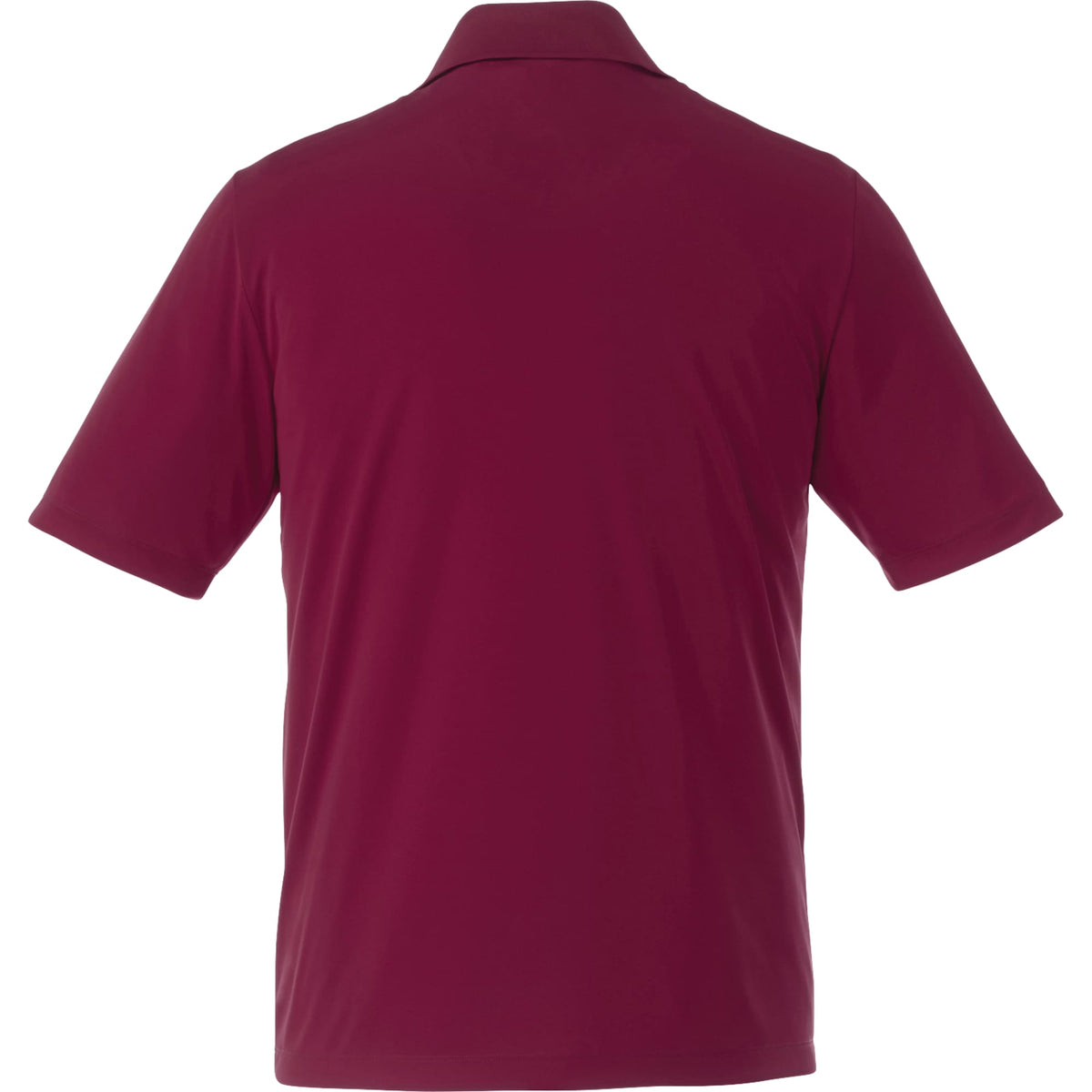 Dade Short Sleeve Performance Polo for Men Debossing - Maroon - Back Flat