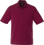 Dade Short Sleeve Performance Polo for Men Debossing - Maroon - Front Flat