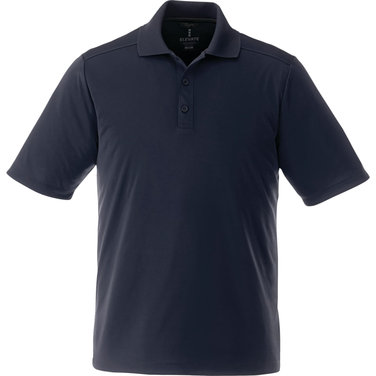 Dade Short Sleeve Performance Polo for Men Debossing - Navy - Front Flat