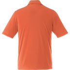 Dade Short Sleeve Performance Polo for Men Debossing - Saffron - Back Flat