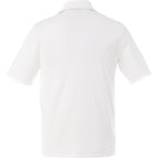 Dade Short Sleeve Performance Polo for Men Debossing - White - Back Flat