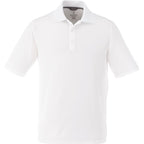 Dade Short Sleeve Performance Polo for Men Debossing - White - Front Flat