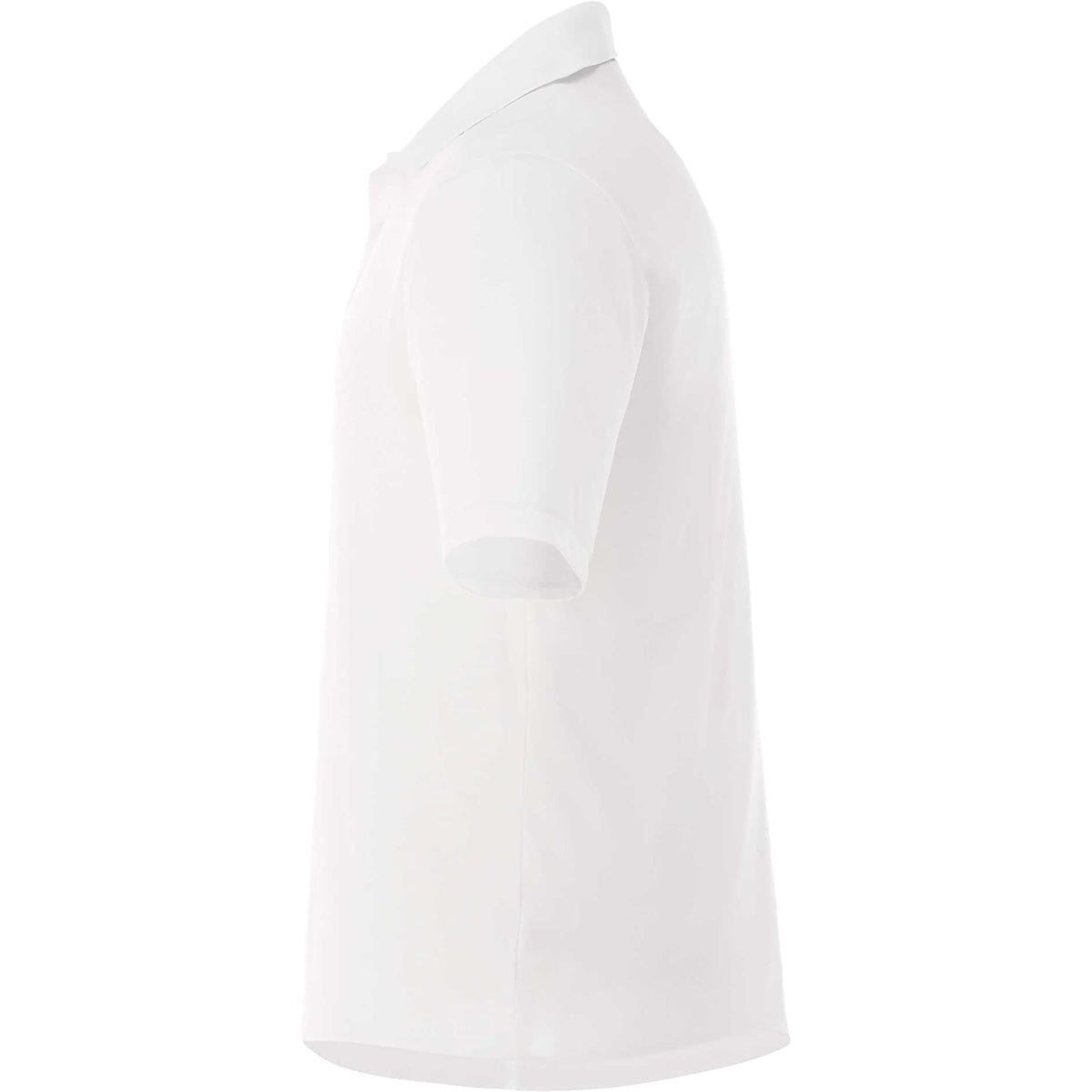 Dade Short Sleeve Performance Polo for Men Debossing - White - Left Side