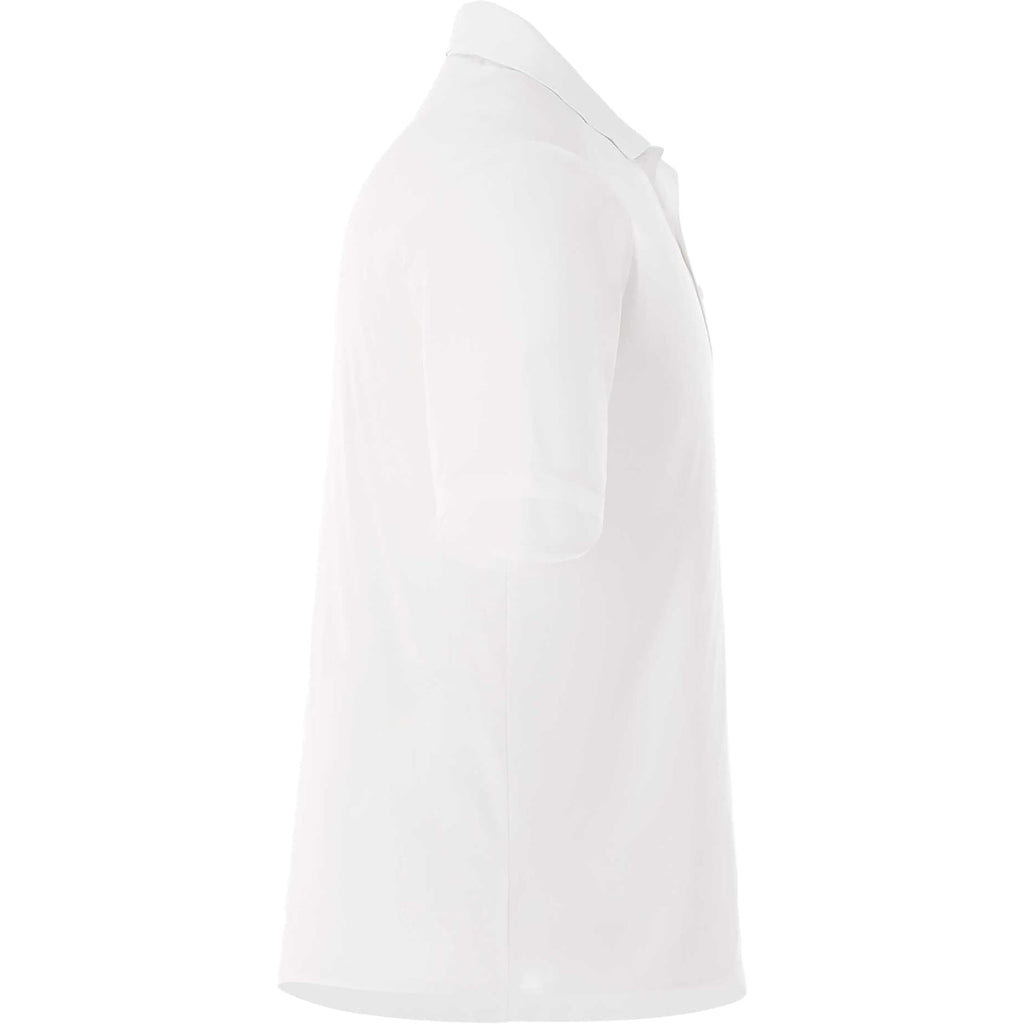 Dade Short Sleeve Performance Polo for Men Debossing - White - Right Side