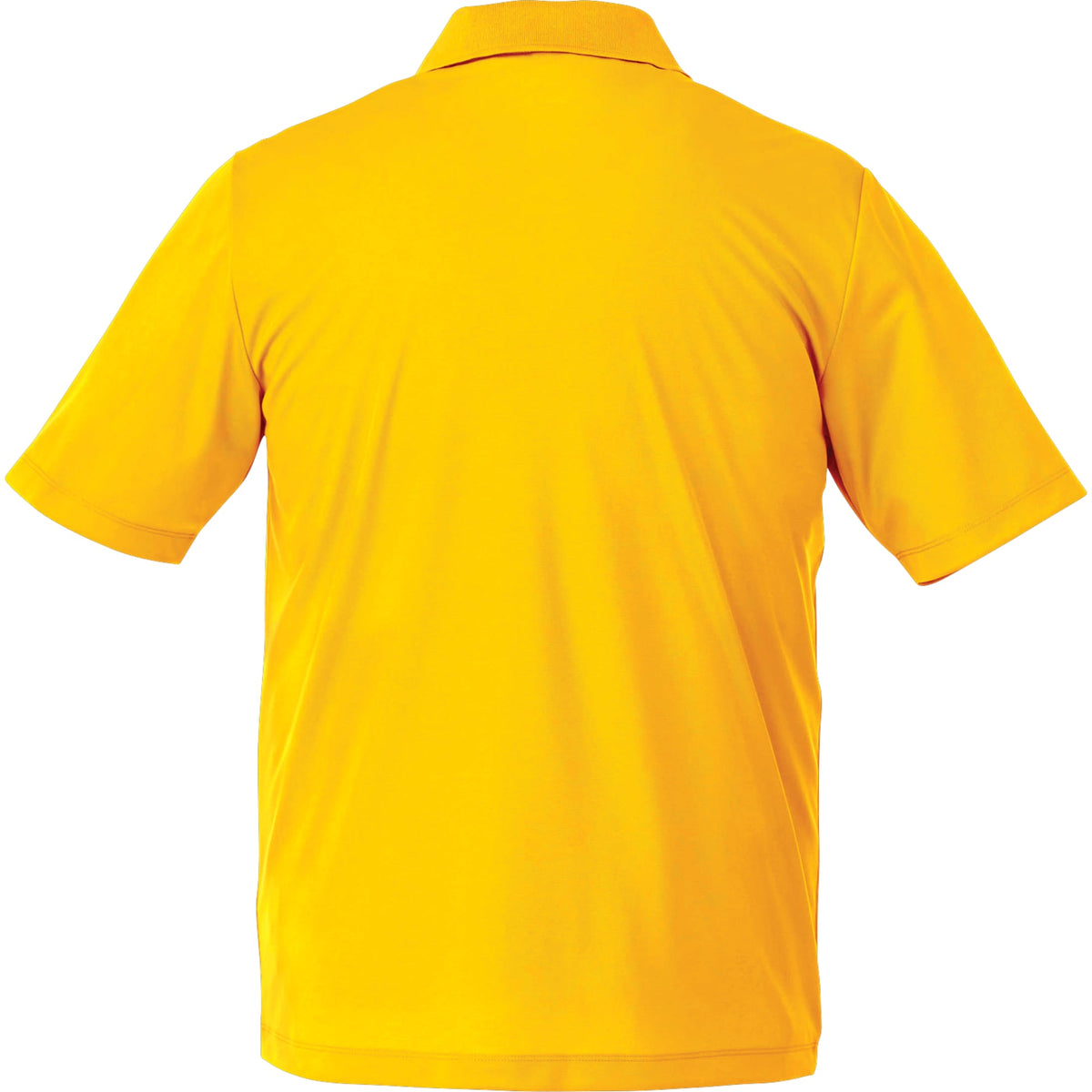 Dade Short Sleeve Performance Polo for Men Debossing - Yellow - Back Flat