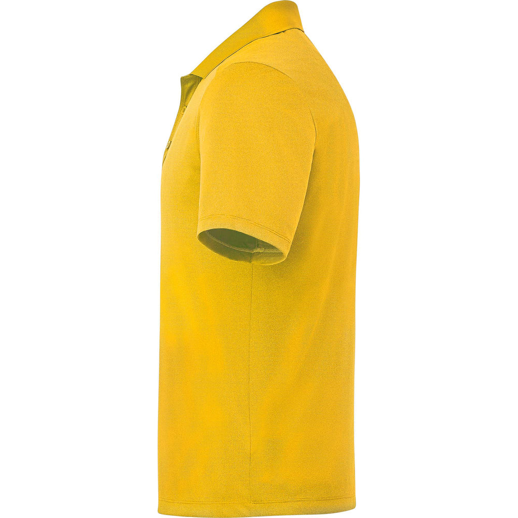 Dade Short Sleeve Performance Polo for Men Debossing - Yellow - Left Side