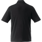 Dade Short Sleeve Performance Polo for Men Embroidery - Black - Back Flat