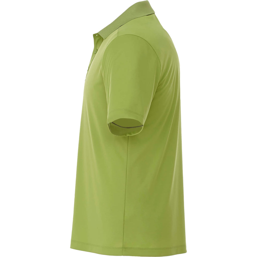 Dade Short Sleeve Performance Polo for Men Embroidery - Dark Citron Green - Left Side